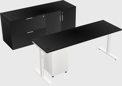 Dual motor electric desk