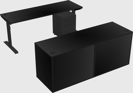 Dual motor electric desk