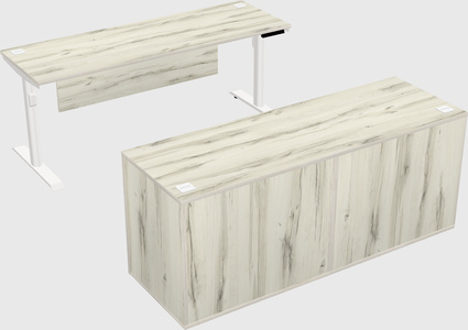 Dual motor electric desk