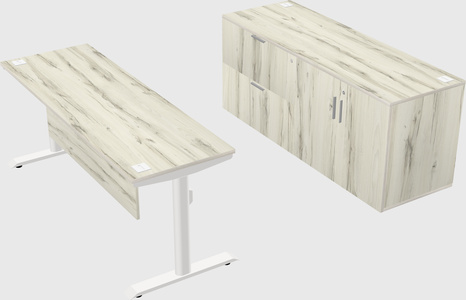 Dual motor electric desk