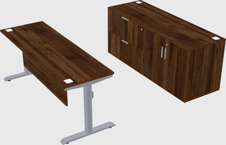 Dual motor electric desk