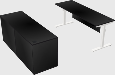 Dual motor electric desk