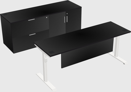 Dual motor electric desk