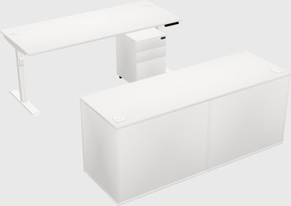 Dual motor electric desk