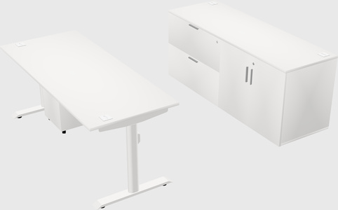 Dual motor electric desk