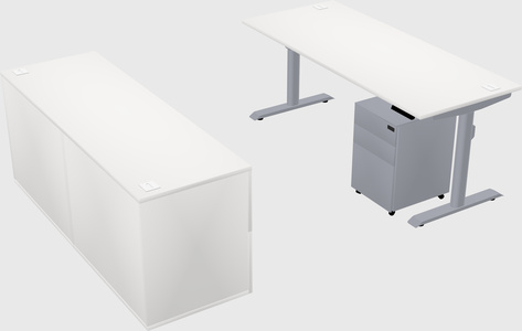 Dual motor electric desk