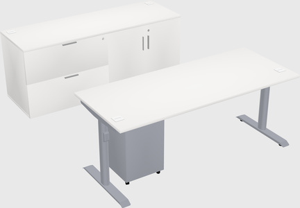 Dual motor electric desk