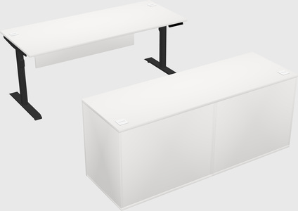 Dual motor electric desk