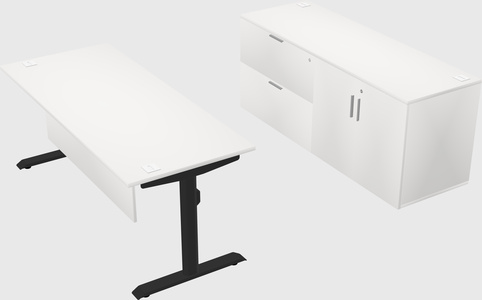 Dual motor electric desk