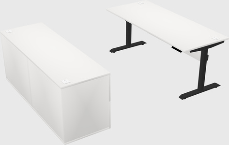Dual motor electric desk