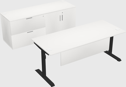 Dual motor electric desk