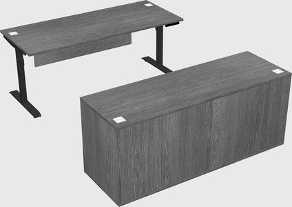 Dual motor electric desk