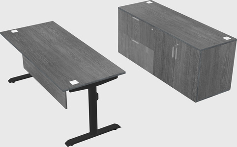 Dual motor electric desk