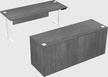 Dual motor electric desk