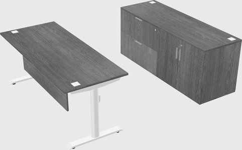 Dual motor electric desk