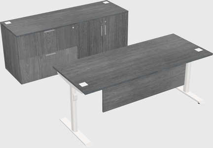 Dual motor electric desk