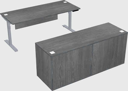 Dual motor electric desk