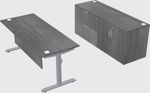 Dual motor electric desk
