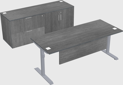 Dual motor electric desk
