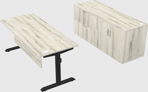 Dual motor electric desk