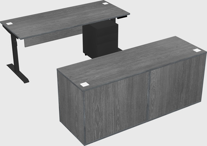 Dual motor electric desk