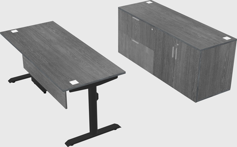 Dual motor electric desk