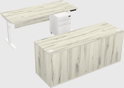 Dual motor electric desk