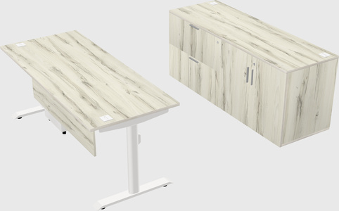 Dual motor electric desk
