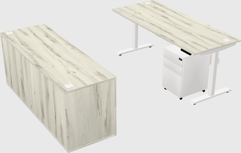 Dual motor electric desk