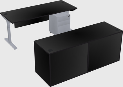 Dual motor electric desk