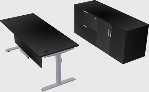Dual motor electric desk