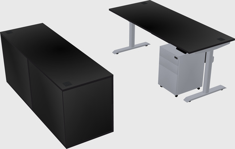 Dual motor electric desk