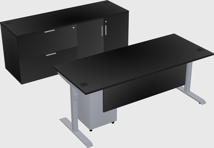 Dual motor electric desk