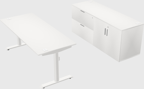 Dual motor electric desk