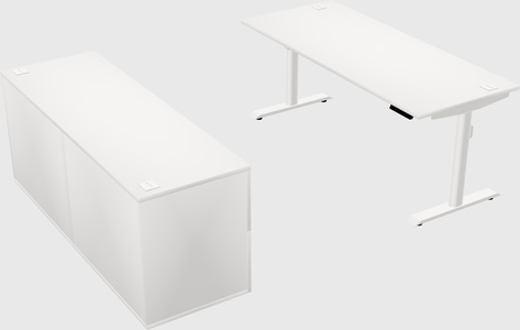 Dual motor electric desk