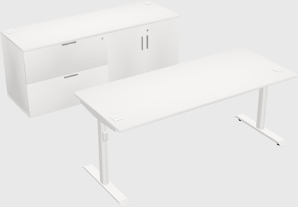 Dual motor electric desk