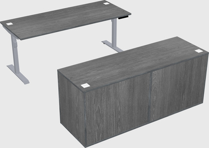 Dual motor electric desk