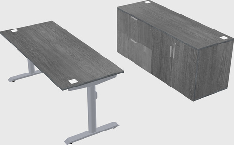 Dual motor electric desk