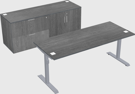 Dual motor electric desk