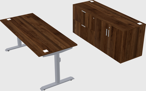 Dual motor electric desk