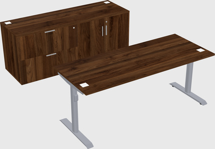 Dual motor electric desk
