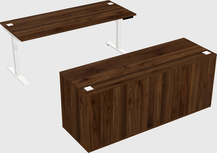 Dual motor electric desk