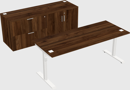 Dual motor electric desk