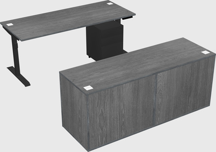 Dual motor electric desk