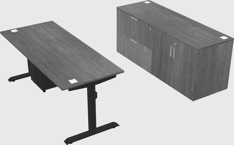 Dual motor electric desk