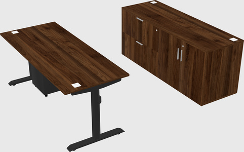 Dual motor electric desk