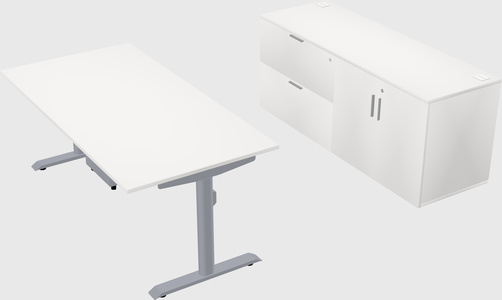 Dual motor electric desk