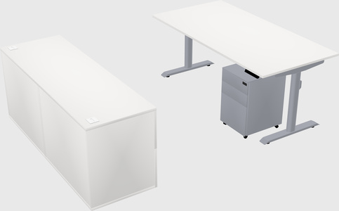 Dual motor electric desk