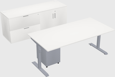 Dual motor electric desk