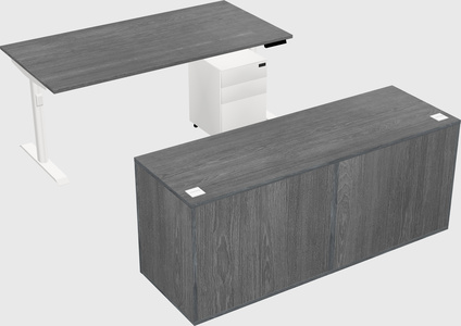 Dual motor electric desk